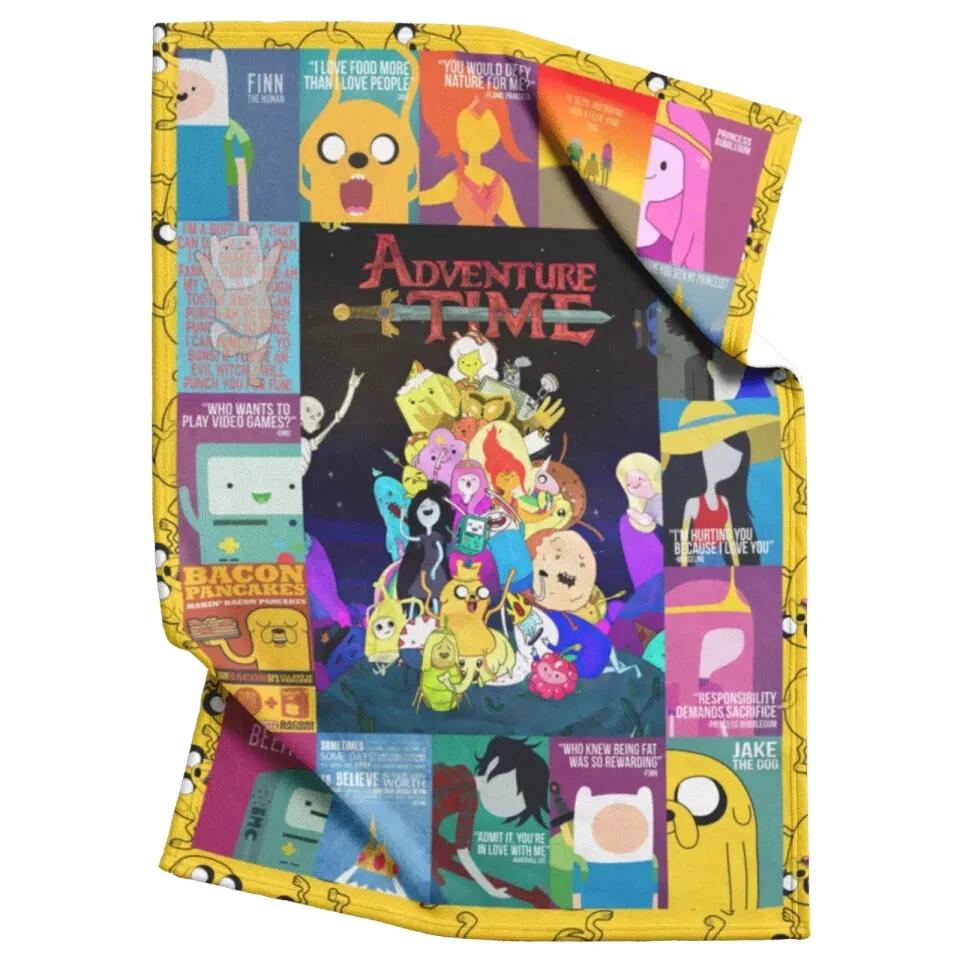 Adventure Time Fleece Sherpa Blanket