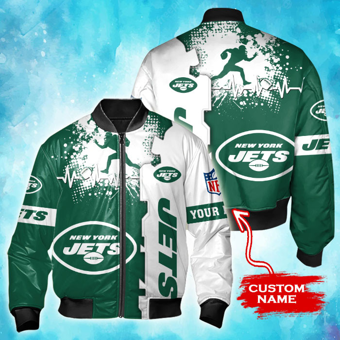 New York Jets Personalized Thick Bomber Jacket CSBBT166