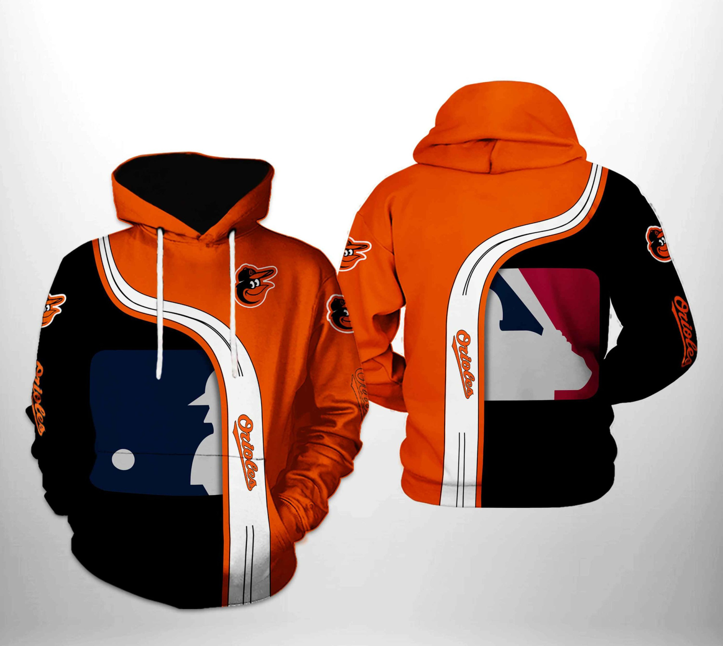 Baltimore Orioles MLB Team 3D All Over Print Hoodie & Zip Hoodie