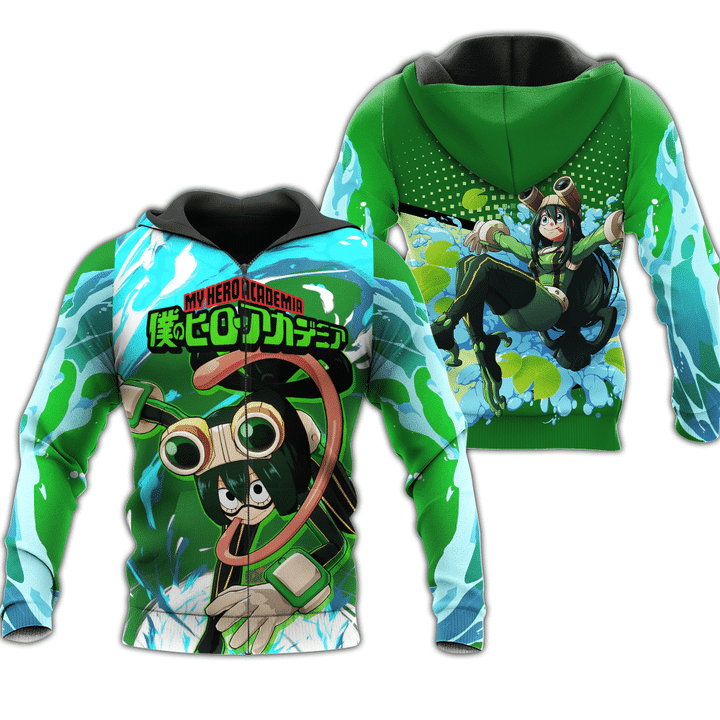 Froppy Tsuyu Asui My Hero Academia 3d Hoodie Zip Hoodie