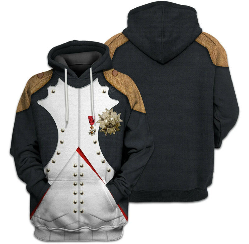 Men’s Historical Hoodie Custom Napoleon Bonaparte 3d Hoodie Zip Hoodie