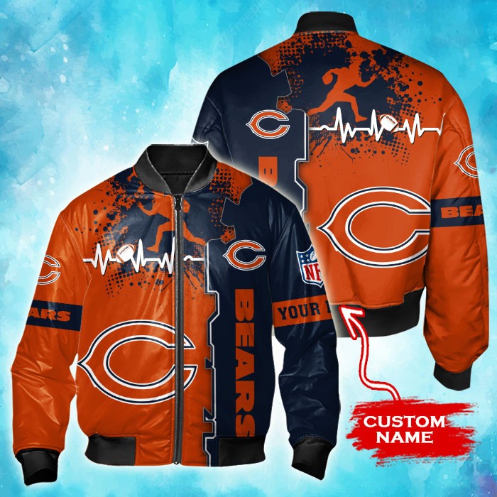 Chicago Bears Personalized Thick Bomber Jacket CSBBT147