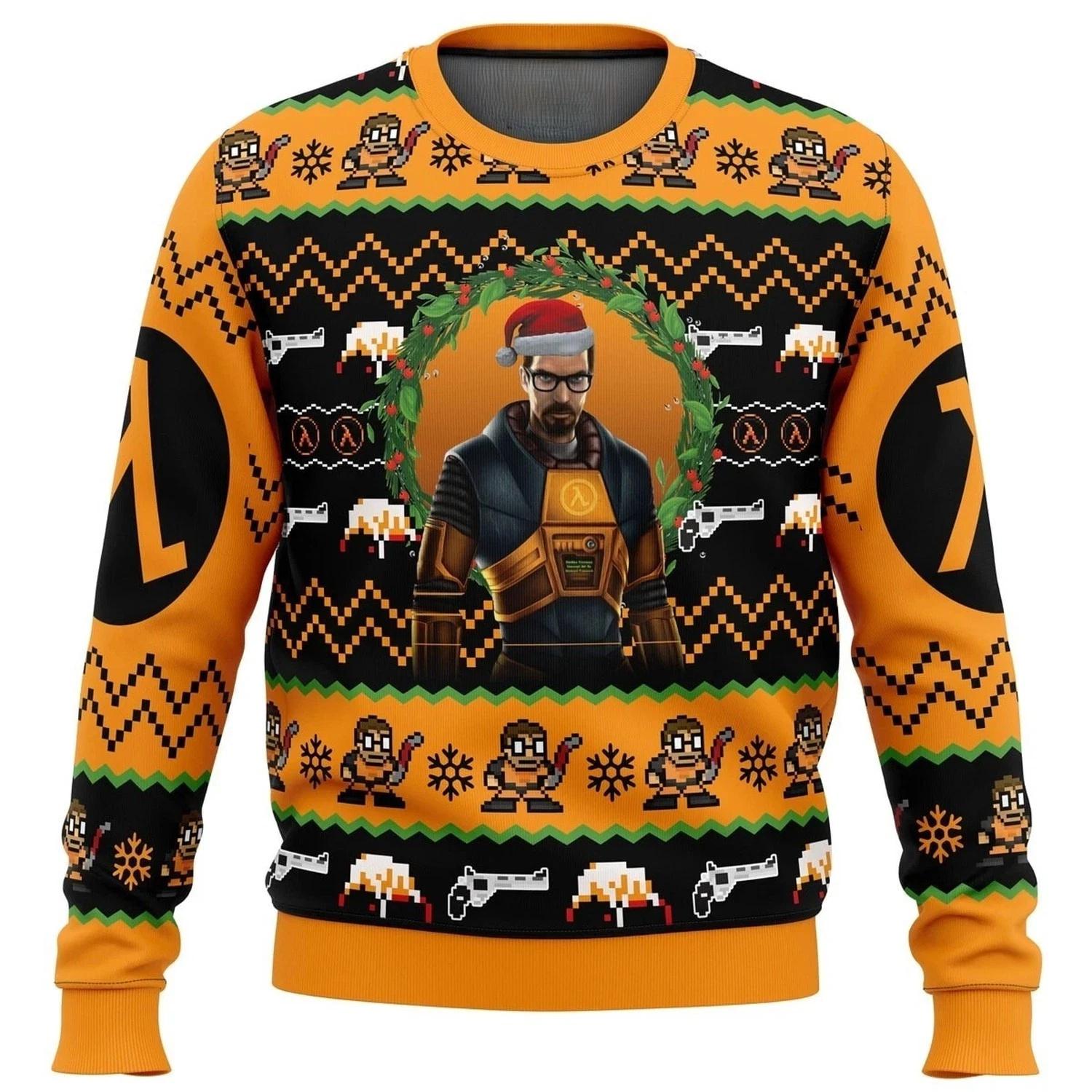 Half-Life Gordon Freeman Ugly Christmas Sweater