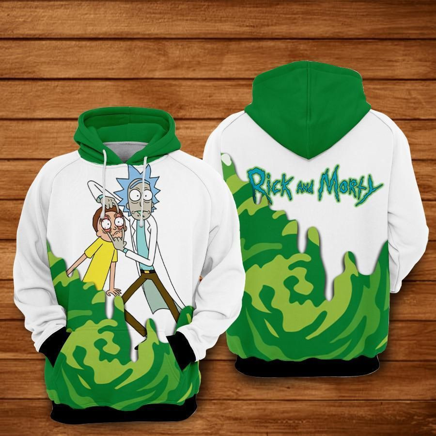 Rick And Morty Over Print 3d Hoodie Zip Hoodie 913