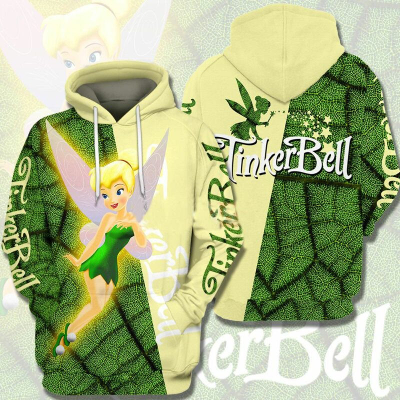 Beauty Tinker Bell Peter Pan 3d Hoodie Zip Hoodie
