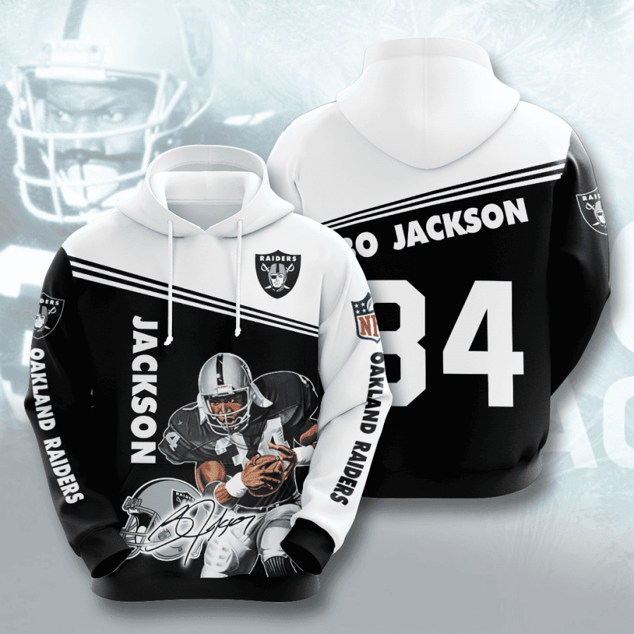 Bo Jackson Oakland Raiders 3D All Over Print Hoodie & Zip Hoodie