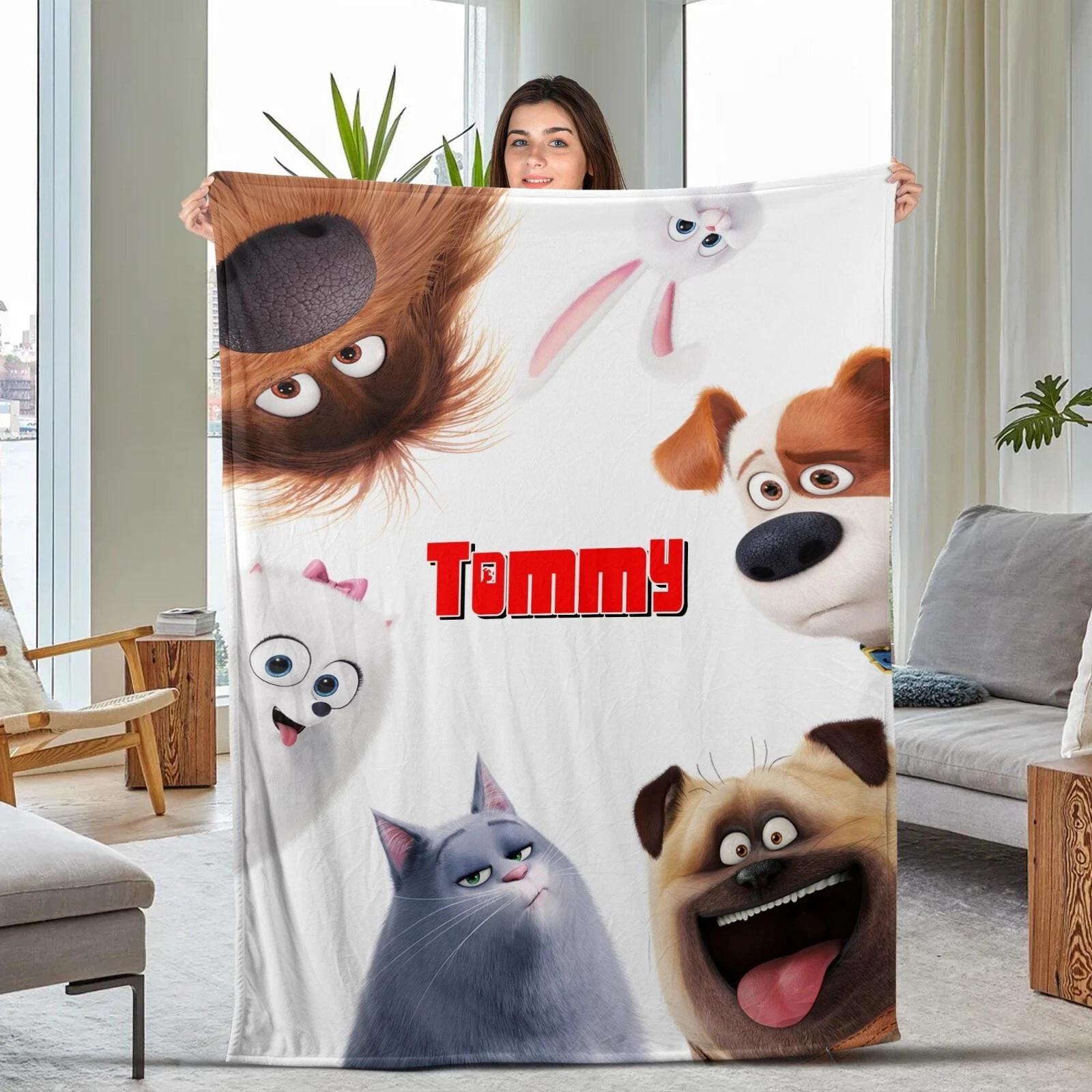 Personalized The Secret Life Of Pets Blanket Velveteen Plush Fleece Sherpa Blanket