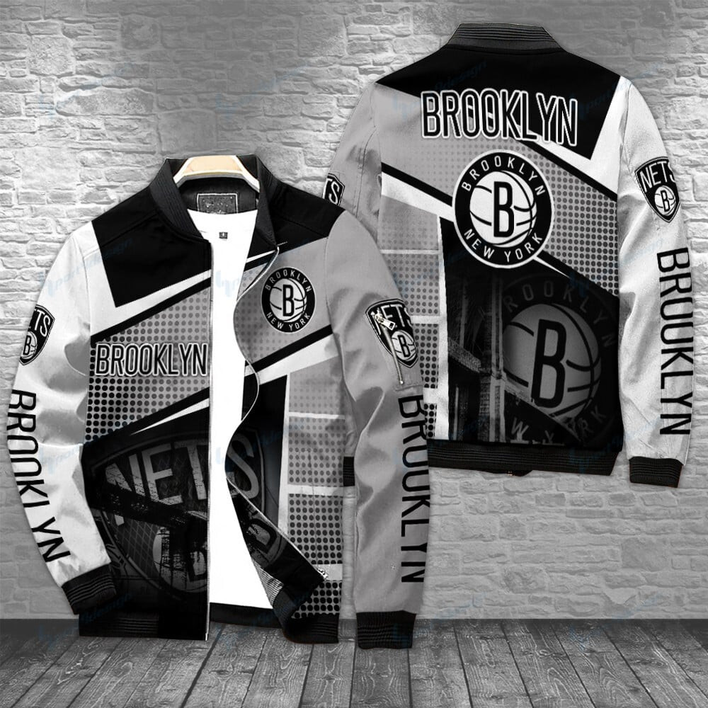Brooklyn Nets Personalized Bomber Jacket BG91