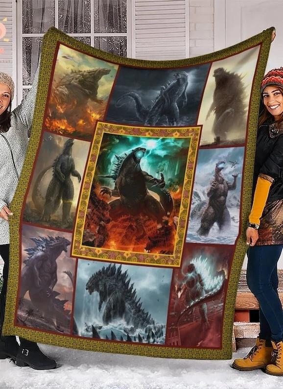 Godzilla Fleece Sherpa Blanket
