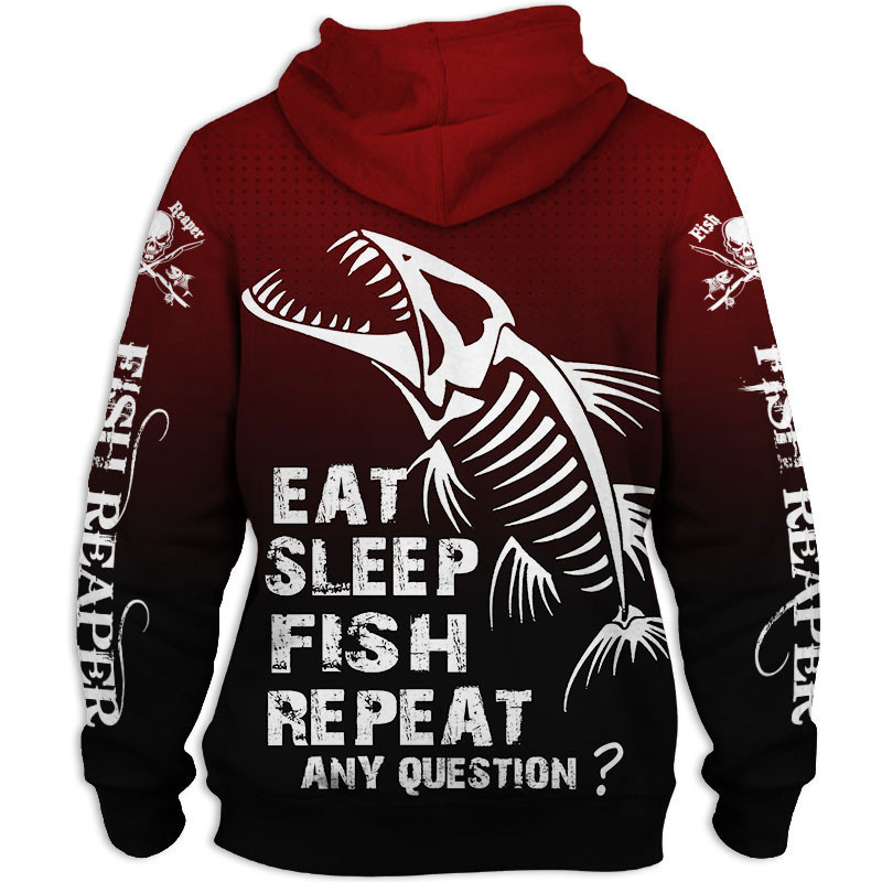 Fishing Eat Sleep Fish Repeat 3D All Over Print Hoodie & Zip Hoodie
