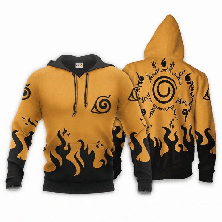 Naruto Kurama Seal Naruto Symbol  3d Hoodie Zip Hoodie