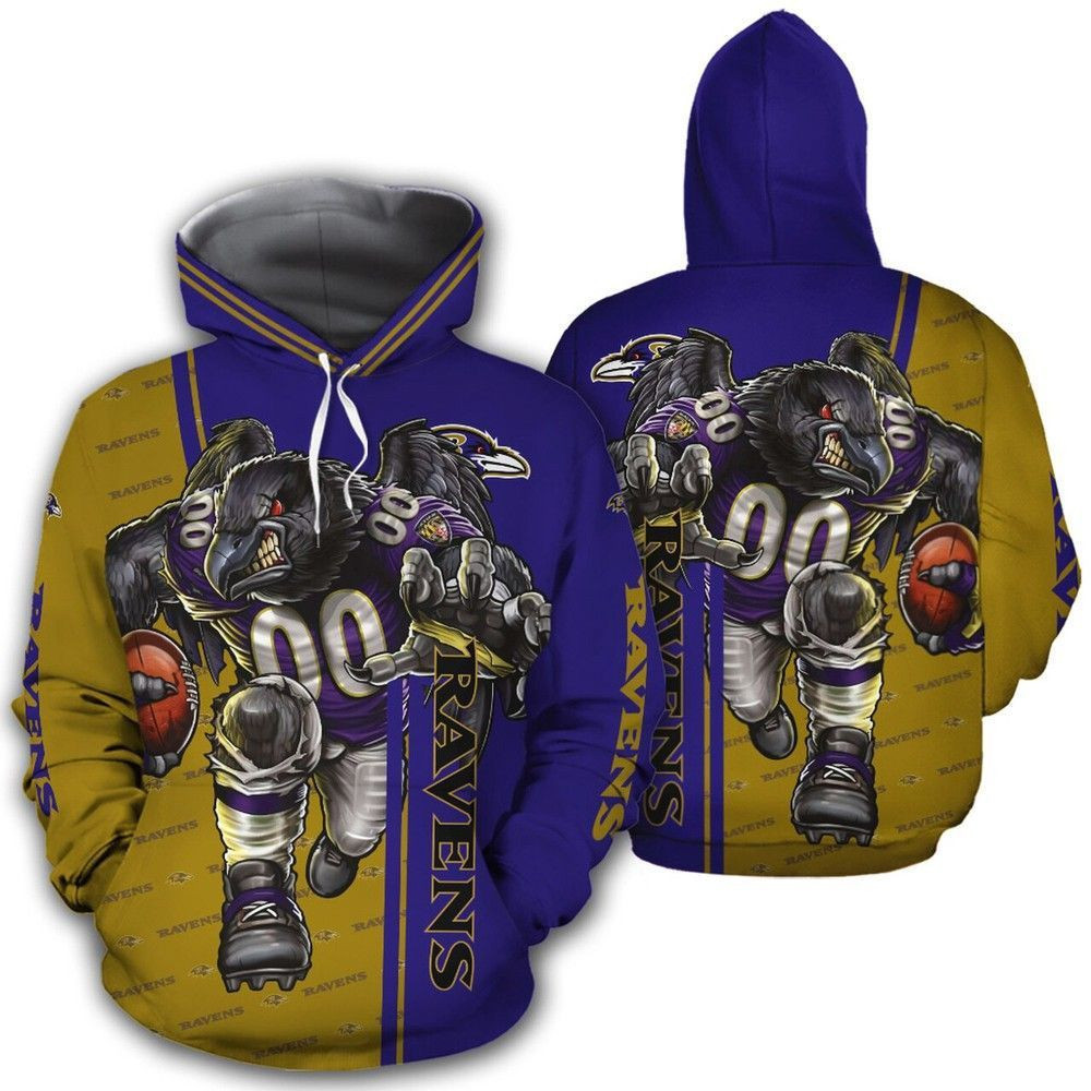 Baltimore Ranves 3D All Over Print Hoodie & Zip Hoodie
