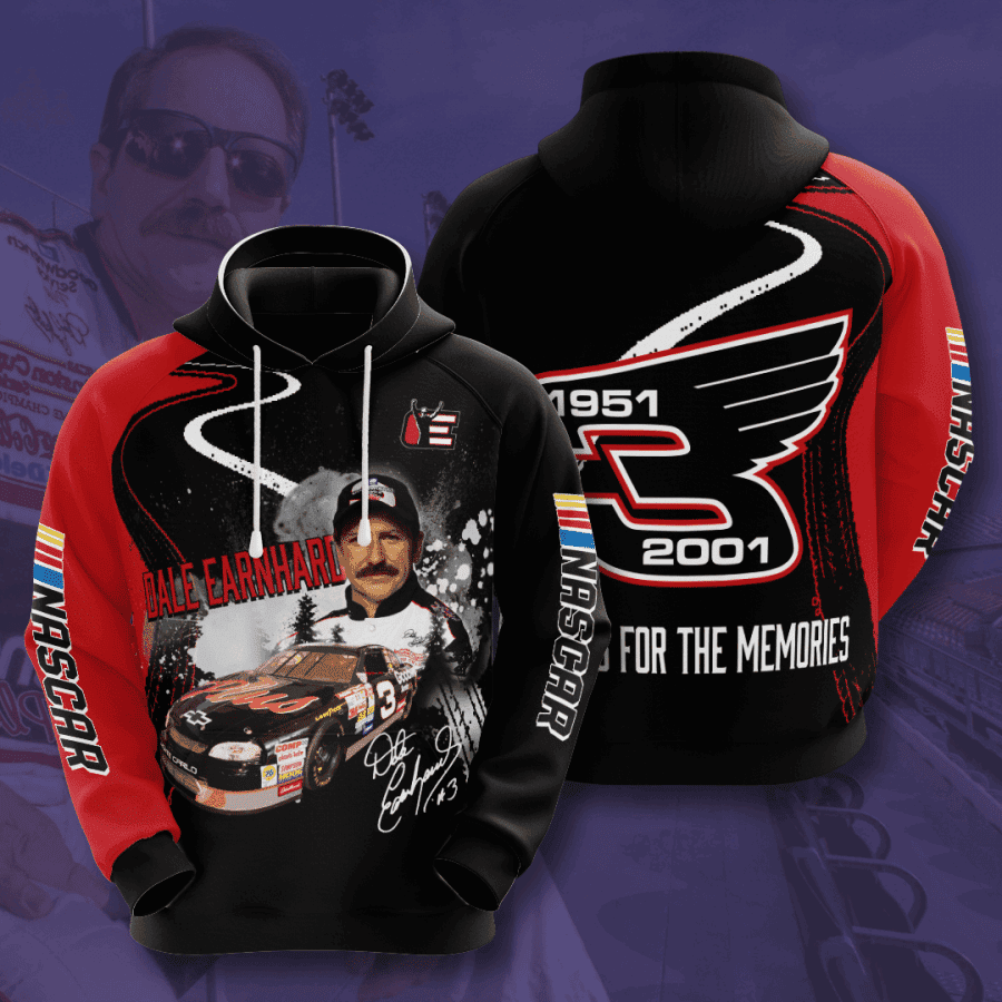 Dale Earnhardt NASCAR 3D All Over Print Hoodie & Zip Hoodie
