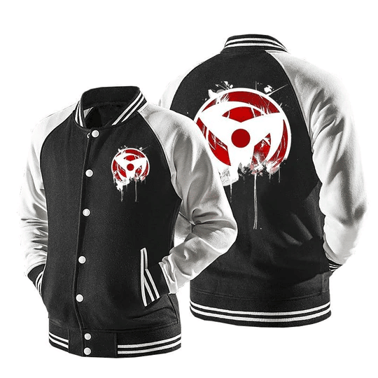 Naruto Anime Obito Uchiha Mangekyou Sharingan Baseball Jacket 455