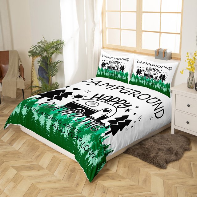 Camping Bedding Set Get Laughed About All Year Long Duvet Covers White