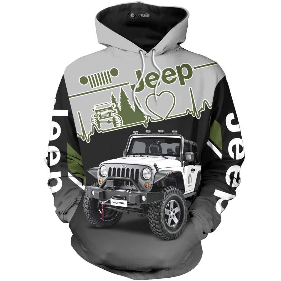 Jeep Wrangler, Jeep Love Gift Ver11 All Over Print Hoodie, Zip Hoodie