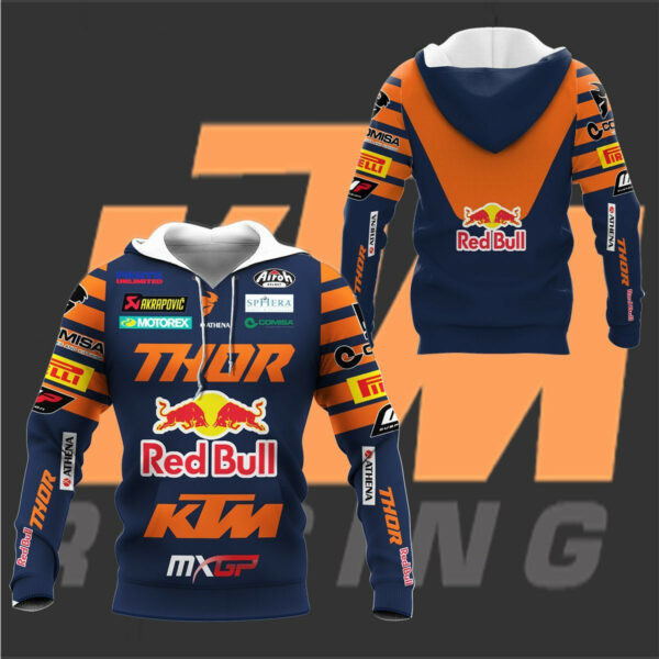 Red Bull Ktm Factory Racing F1 8k64 3d Zip Hoodie Hoodie Ii0 2142