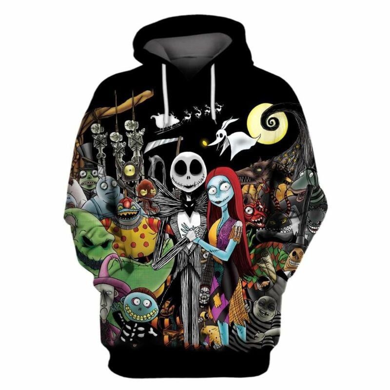 The Nightmare Before Christmas Jack And Sally 3d Hoodie