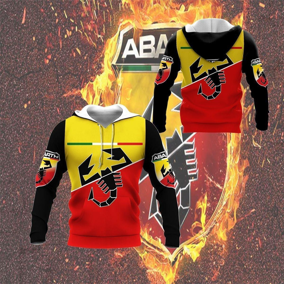 Abarth Shirt 8, 3d Hoodie Zip Hoodie