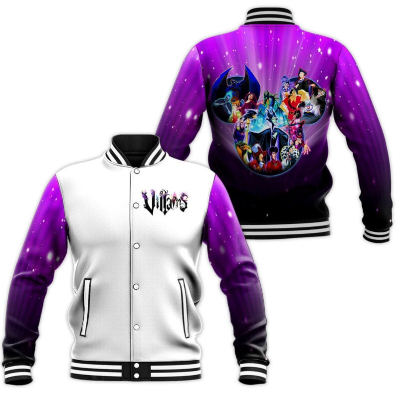 Villains Purple Baseball Jacket