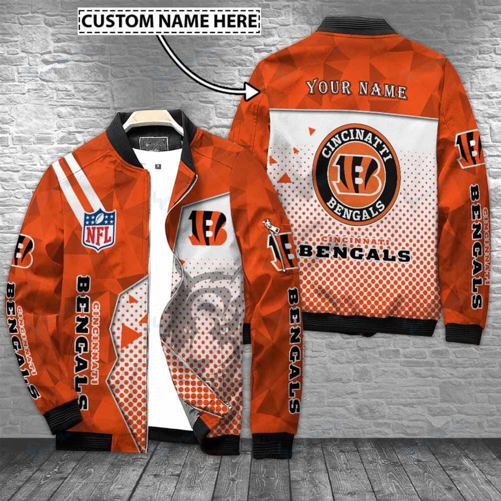 Cincinnati Bengals Personalized Bomber Jacket BG326