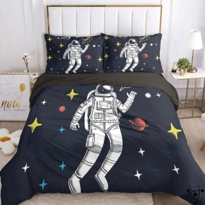 Astronaut Bedding Set Astronaut Hello In Space Planets Duvet Covers