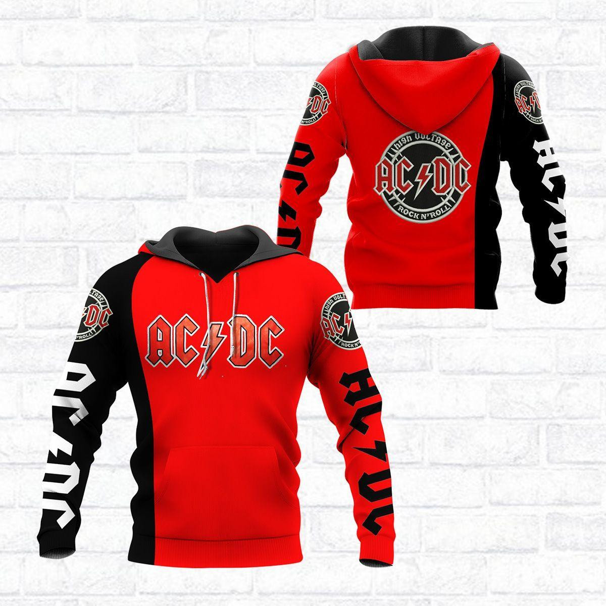 Ac/dc Music Band Fan Gift, Acdc Band High Voltage Rock N' Roll All Over Print Hoodie, Zip Hoodie 867