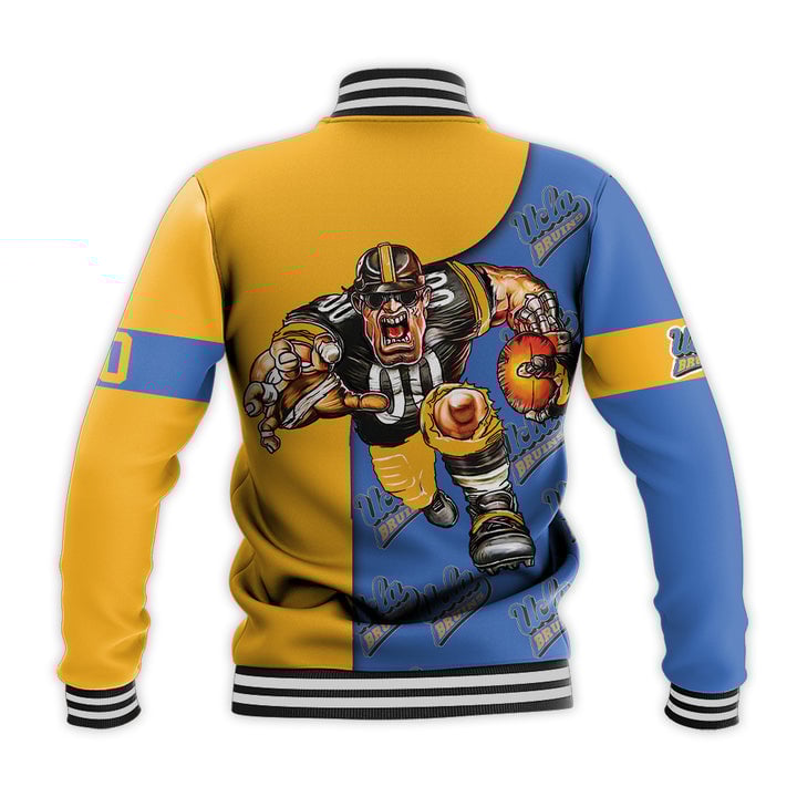 UCLA Bruins Custom Number Blue Gold Baseball Jacket