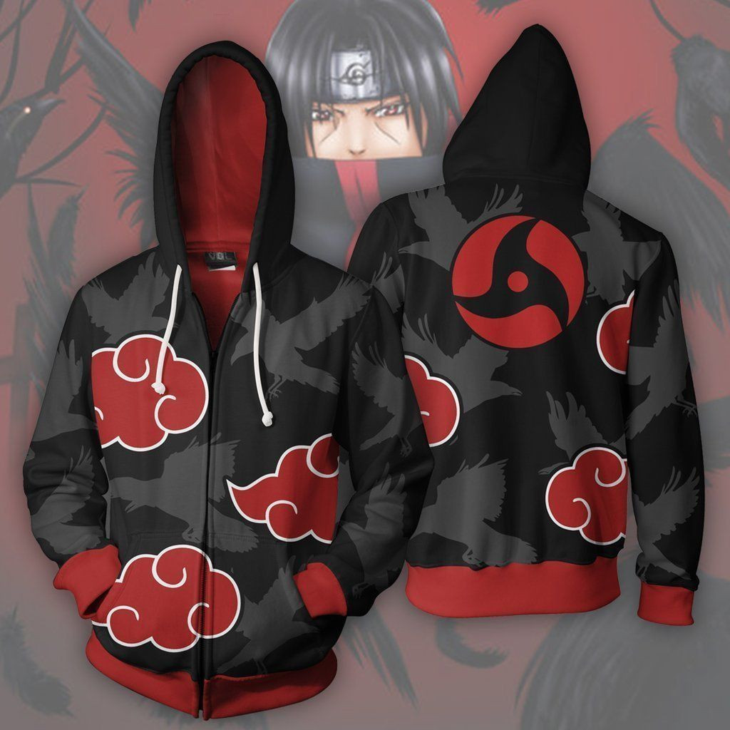 NARUTO Itachi Akatsuki Cosplay 3D All Over Print Hoodie & Zip Hoodie