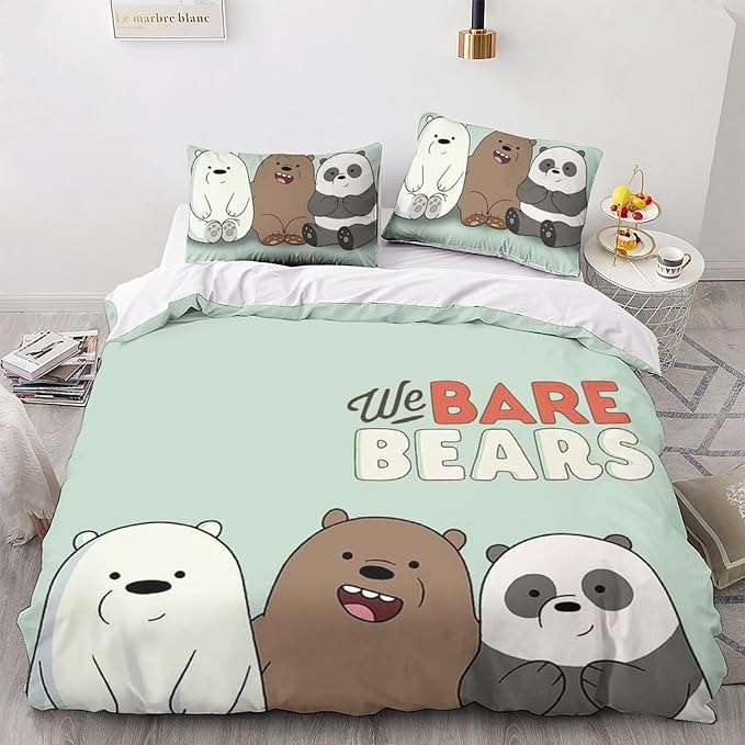 We Bare Bear Bedding Set We Bare Bear Cute Characters Duvet Covers
