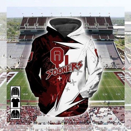 Oklahoma Sooners For Football 3D All Over Print Hoodie & Zip Hoodie