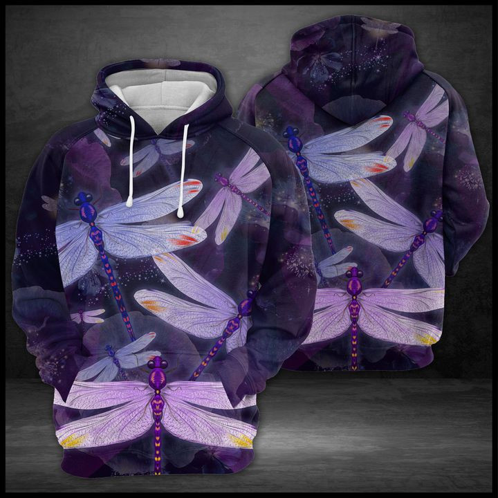 Purple Dragonfly 3D All Over Print Hoodie & Zip Hoodie