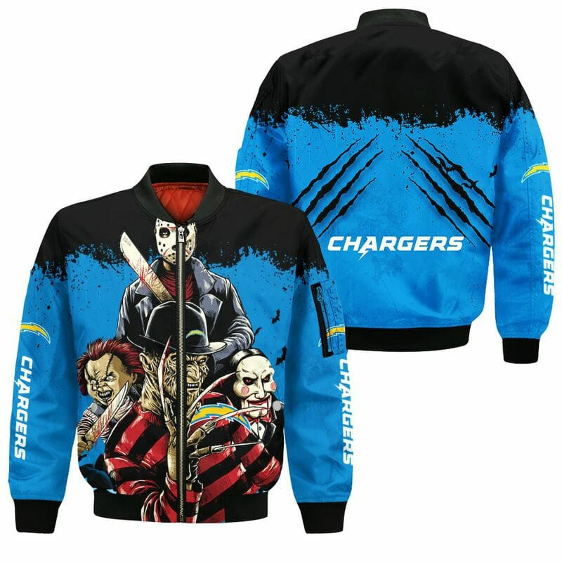 Los Angeles Chargers Halloween Night Bomber Jacket V2
