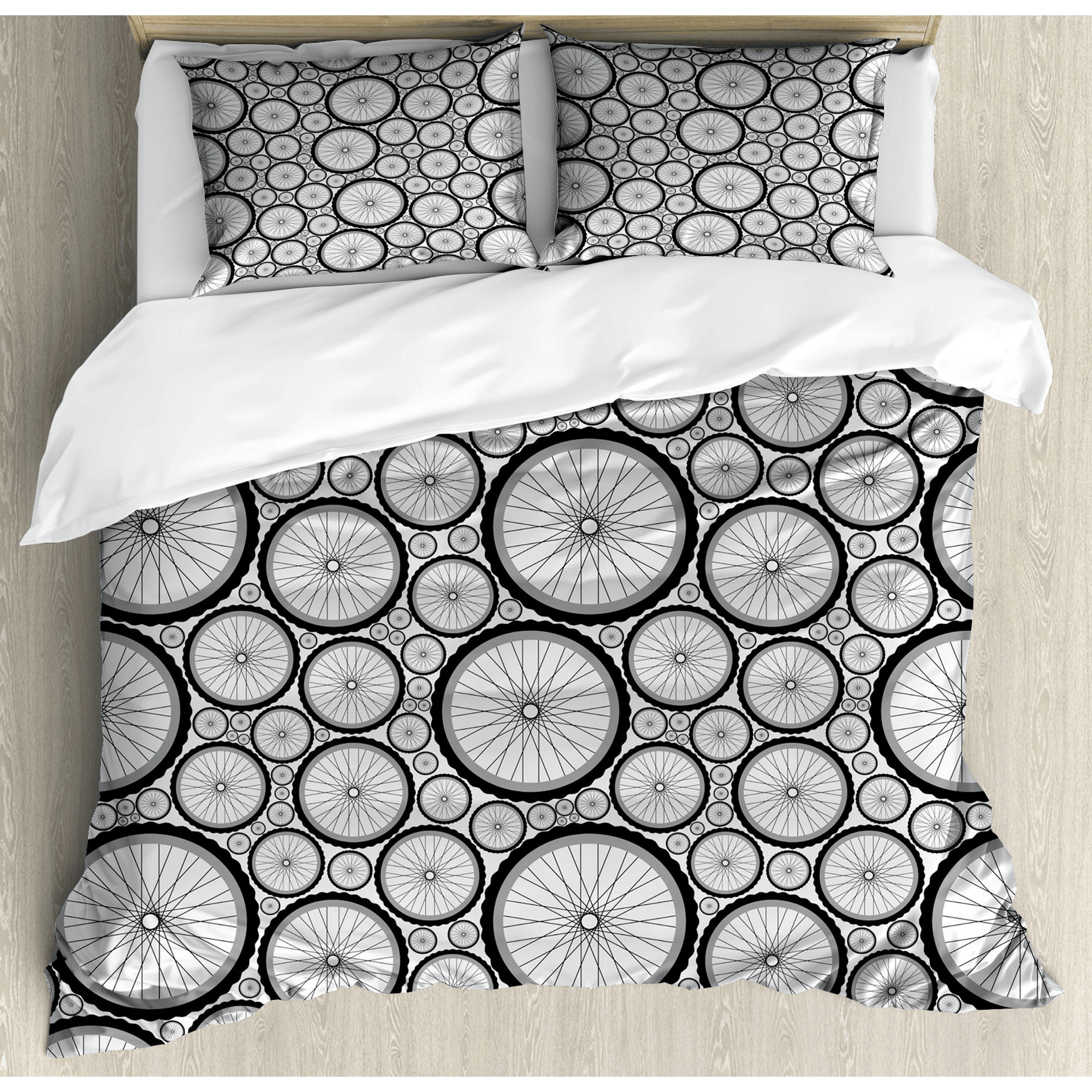 Bicycle Bedding Set Wheels With Tires Rims And Spokes Duvet Covers