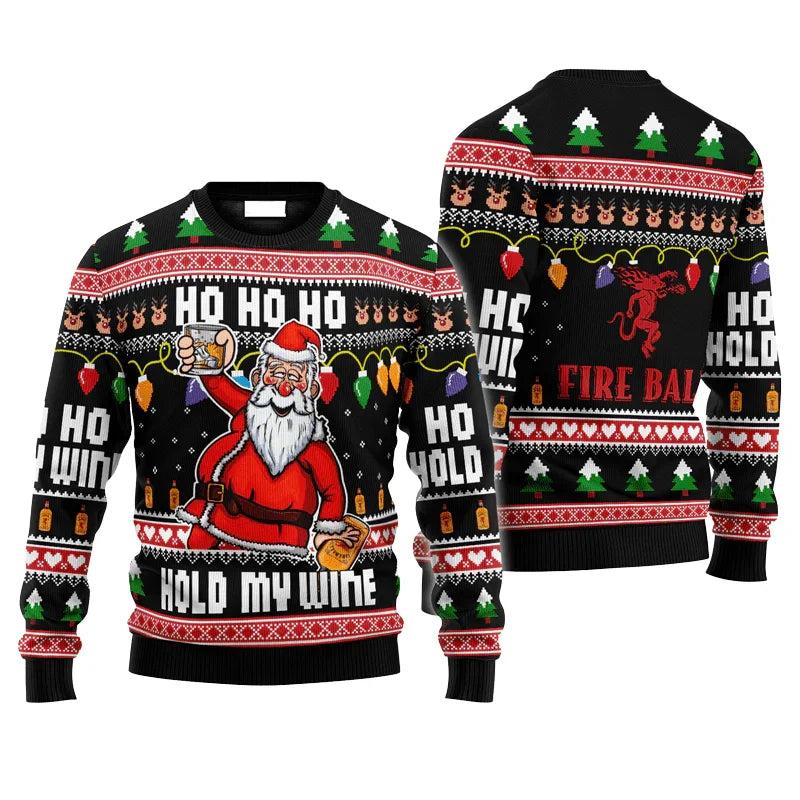 Fireball Drunken Santa Ugly Christmas Sweater