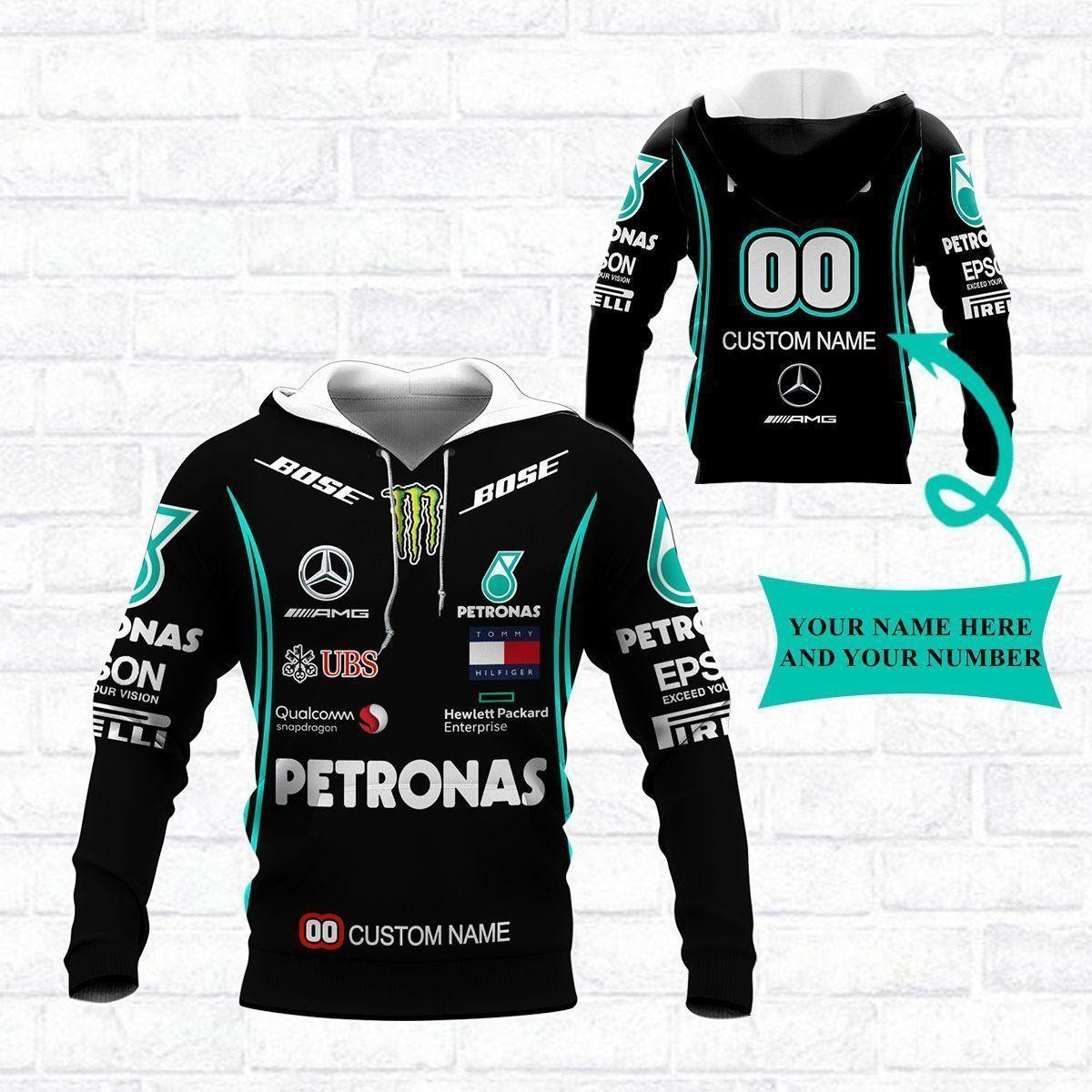 Custom Name & Number Mercedes-benz F1 Shirt 915, 3d Hoodie Zip Hoodie