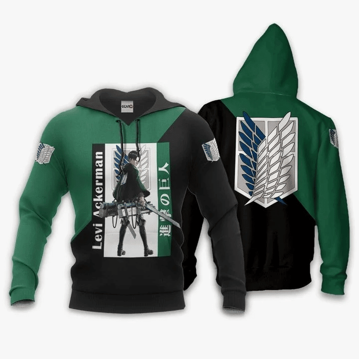 Levi Ackerman Attack On Titan 3d Hoodie Zip Hoodie
