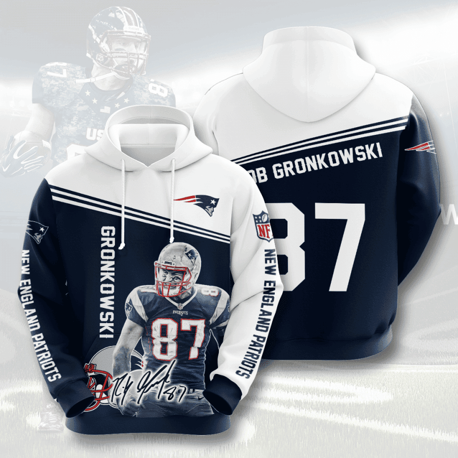 New England Patriots Rob Gronkowski 87 3D All Over Print Hoodie & Zip Hoodie