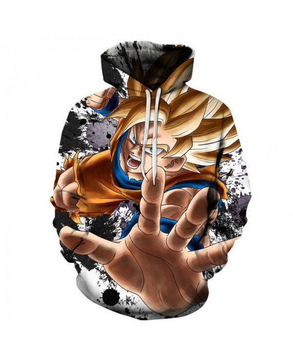 Dragon Ball Five Fingers Open Anime 3D All Over Print Hoodie & Zip Hoodie
