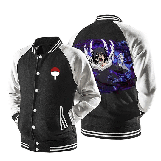 Naruto Screaming Uchiha Sasuke 1 Baseball Jacket 235