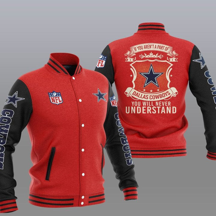 Cowboys Red Dark You Will Never Understand Baseball Jacket
