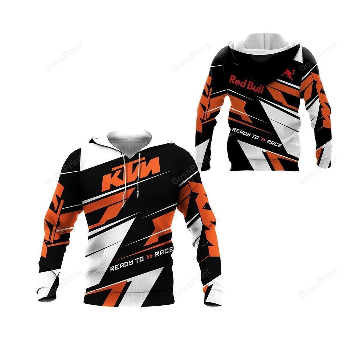 Red Bull Ktm Racing, Ready To Race All Over Print Hoodie, Zip Hoodie 33