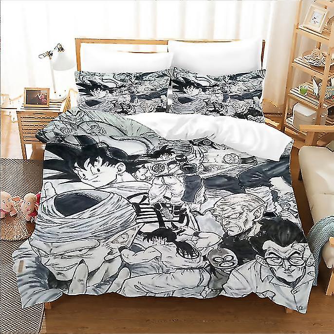 Dragon Ball Bedding Set Dragon Ball Characters Manga Style Duvet Covers