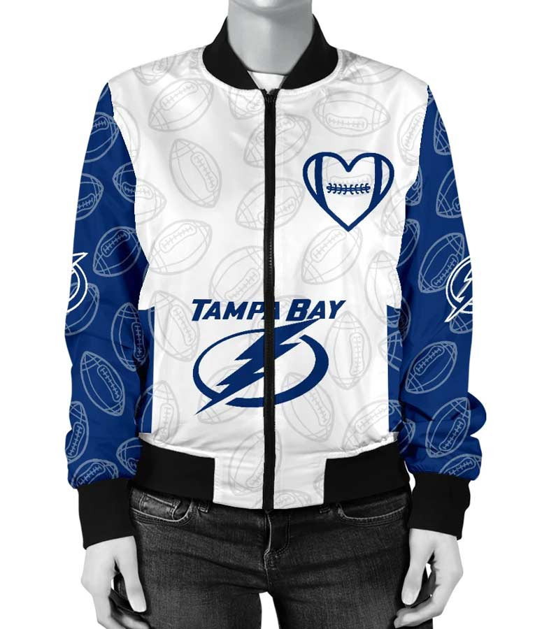 Tampa Bay Lightning White Bomber Jacket