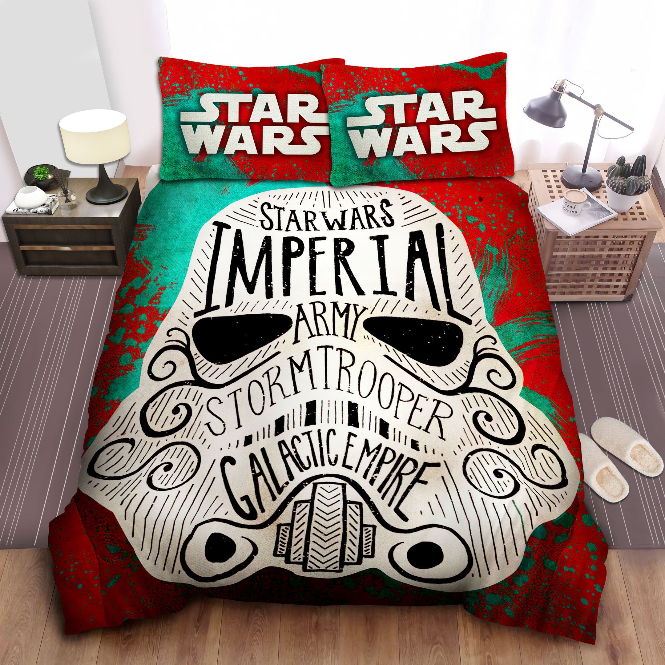 SW Bedding Set Imperial Army Stormtrooper Galactic Empire Duvet Covers Red