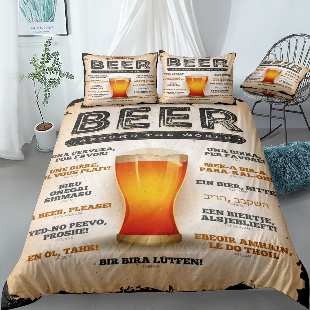 Beer Bedding Set Beer Around The World Duvet Covers
