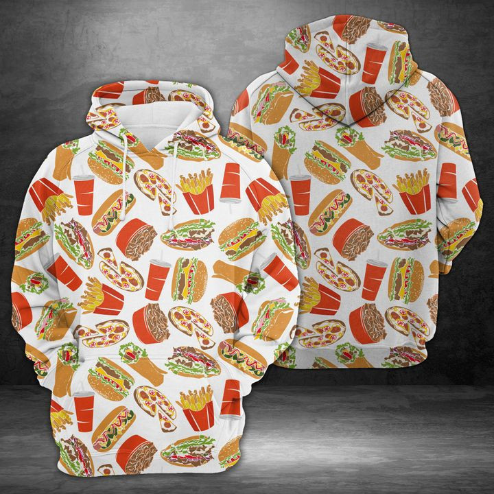 Colorful Burger 3D All Over Print Hoodie & Zip Hoodie