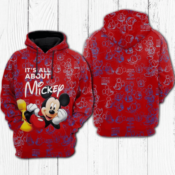 It's All About Mickey Mouse Comics 496 Cartoon Graphic Outfits Aop Hoodie 874