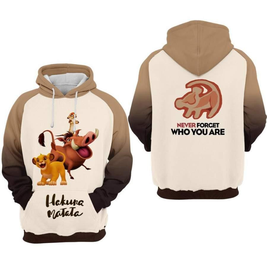 The Lion King, Hakuna Matata Never Forget Who You Are Aop Hoodie