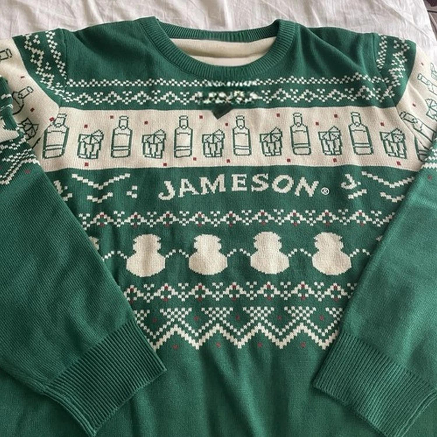 Jameson Fair Isle Festive Holiday Whiskey Ugly Christmas Sweater